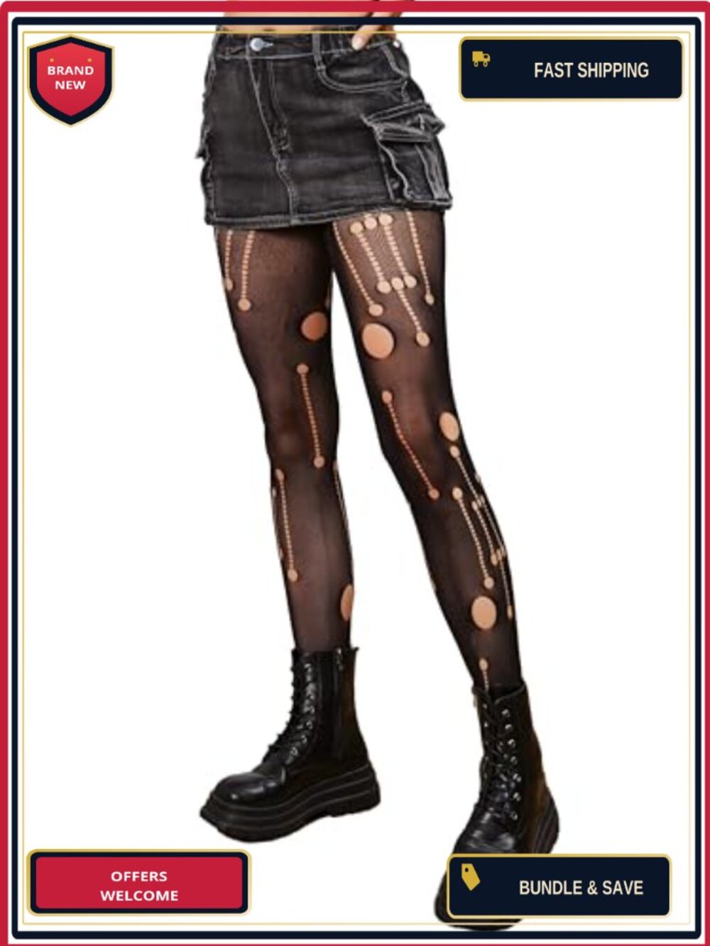Fishnet Tights High Waist Plus Size Dance Halloween Cosplay Hosiery